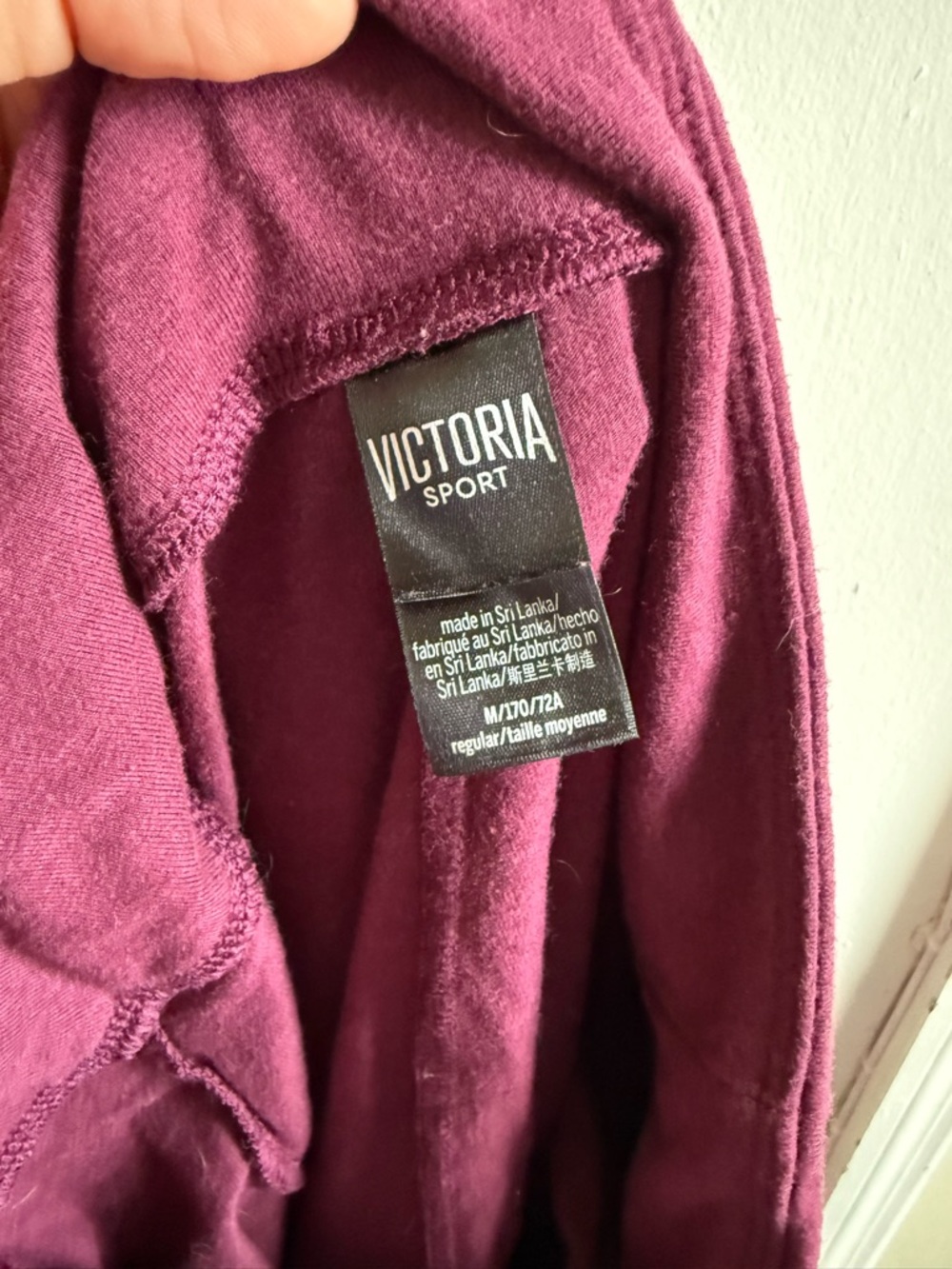 Victoria Sport Strappy Lattice Mesh Leggings Plum Purple M - Picture 5 of 8